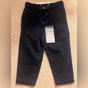 Italian Boutique Iridescent black and blue toddler girl pants holidays